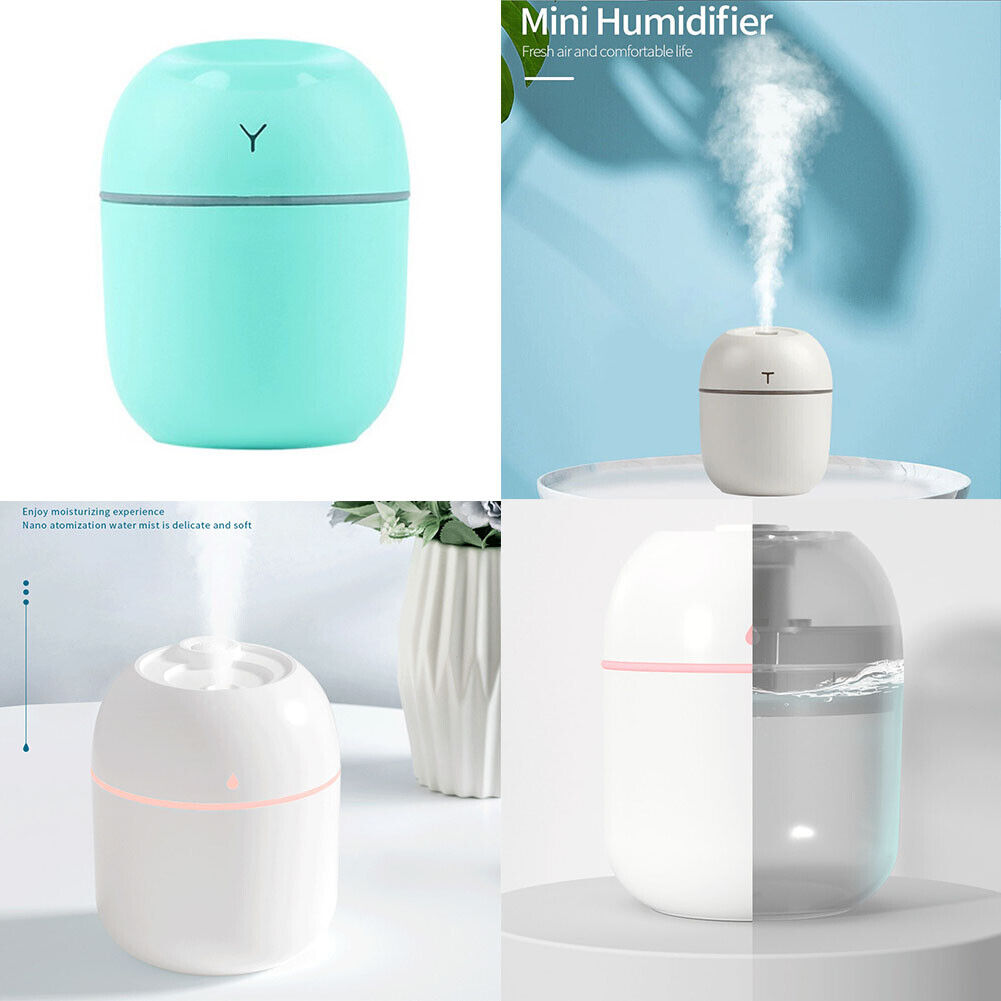 US 3-6 Pack Mini Air Humidifier 220ML Aroma Essential Oil Diffuser USB LED Mist