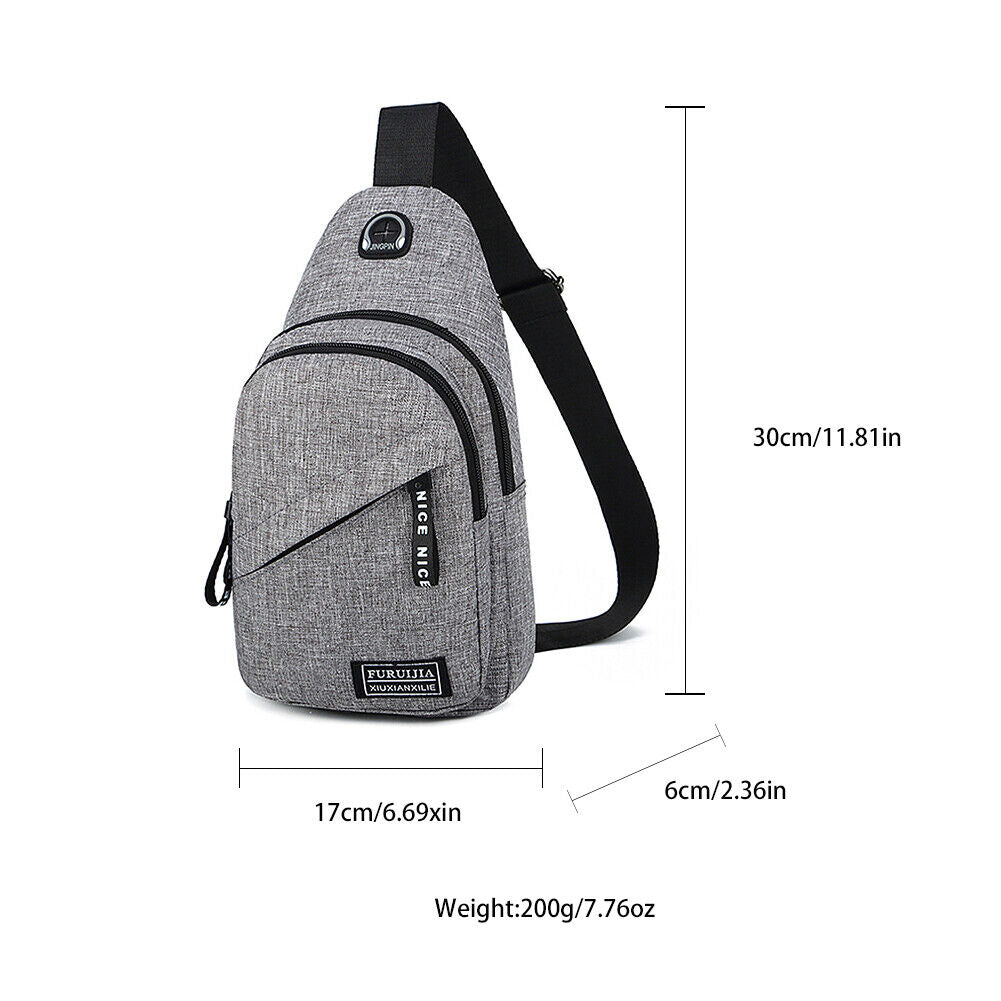 US Small Sling Bag Chest Shoulder Backpack Crossbody Bag Multifunctoinal Daypack