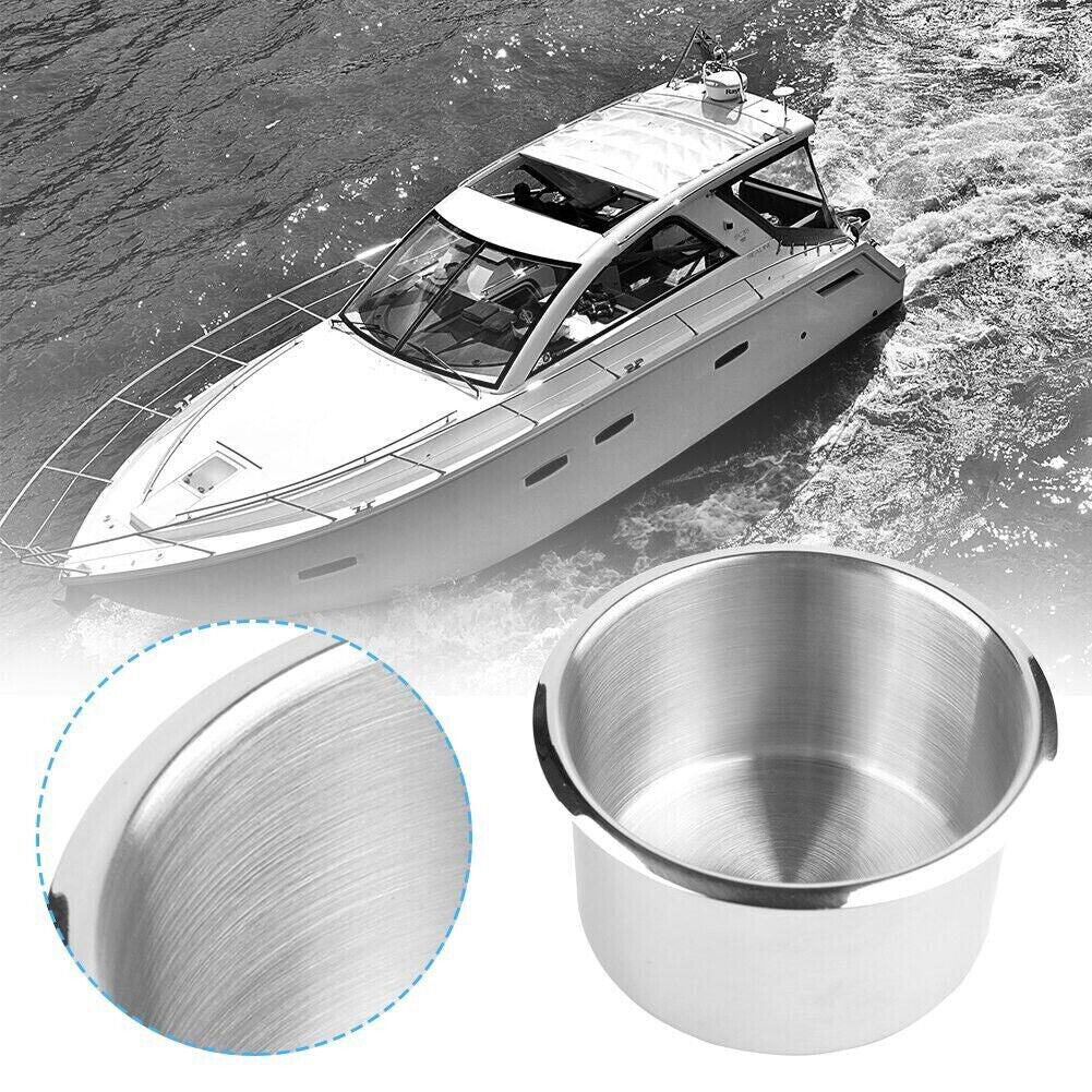 US 2-4 Pack Universal Stainless Steel Cup Drink Holders Boat Truck Marine Camper