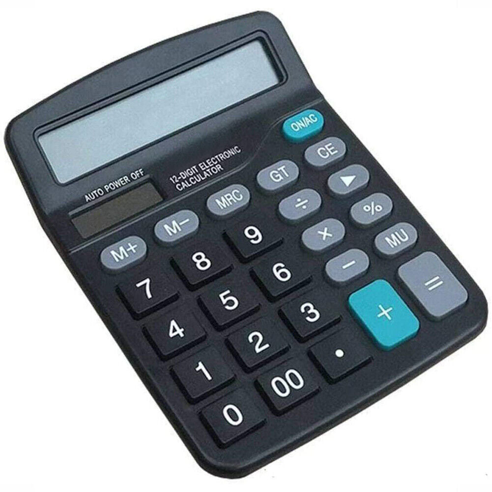 US 2-4 Pc Standard Function Calculators Large LCD Sensitive Button Solar Battery
