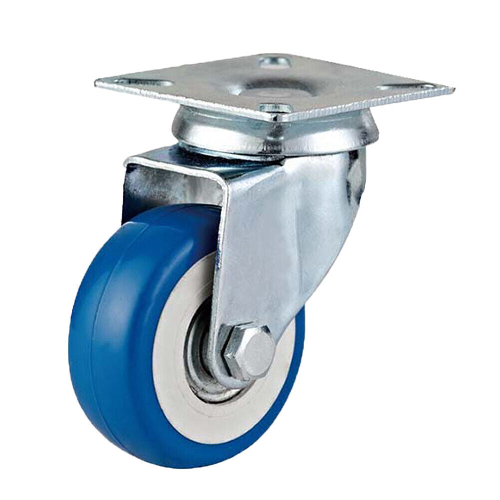 US 24 Pack Caster Swivel Plate On Blue Polyurethane Wheels 2" size wheels