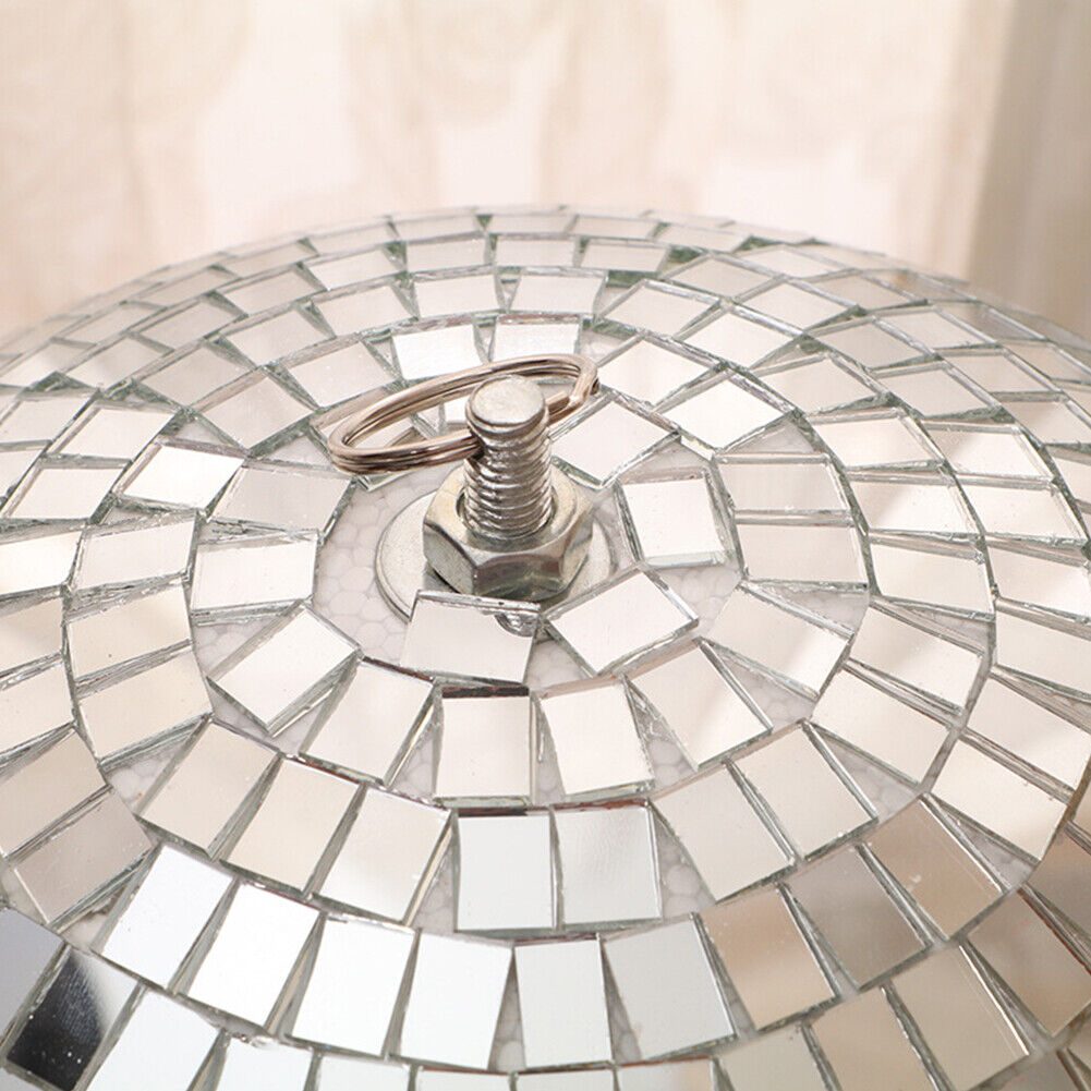 US 12" Mirror Glass Disco Ball Large Home Party Club DJ Dance Stage Lighting