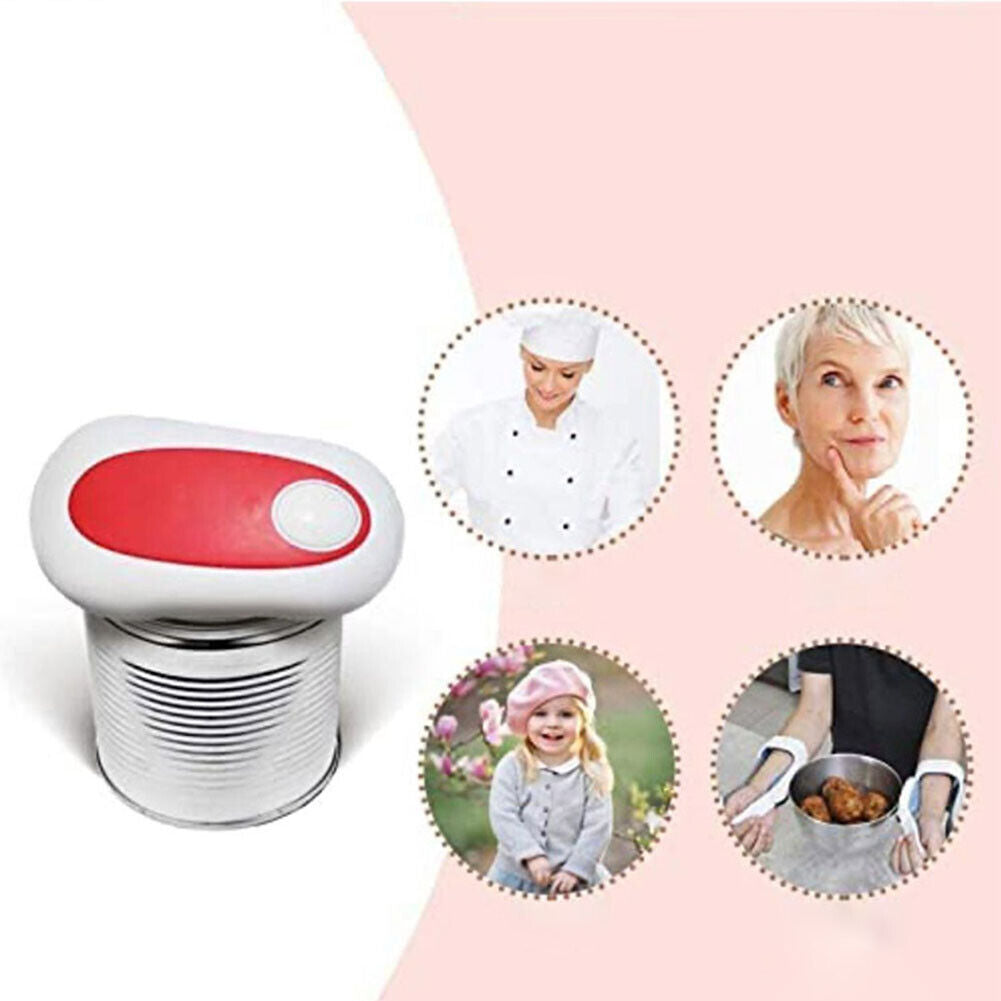 US 1-2 Pcs Electric Can Opener No Sharp Edge Kitchen Automatic Smooth Felt Open