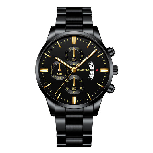 US 1-2 Pc Men Relojes De Hombre Stainless Steel Hand Chronograph Quartz Classic