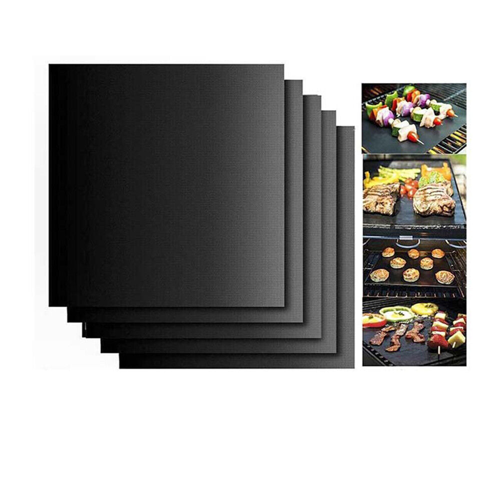 US 2-4 Pack Non Stick Oven Liner Reusable Baking Spill Mats Barbecue Grill Mat
