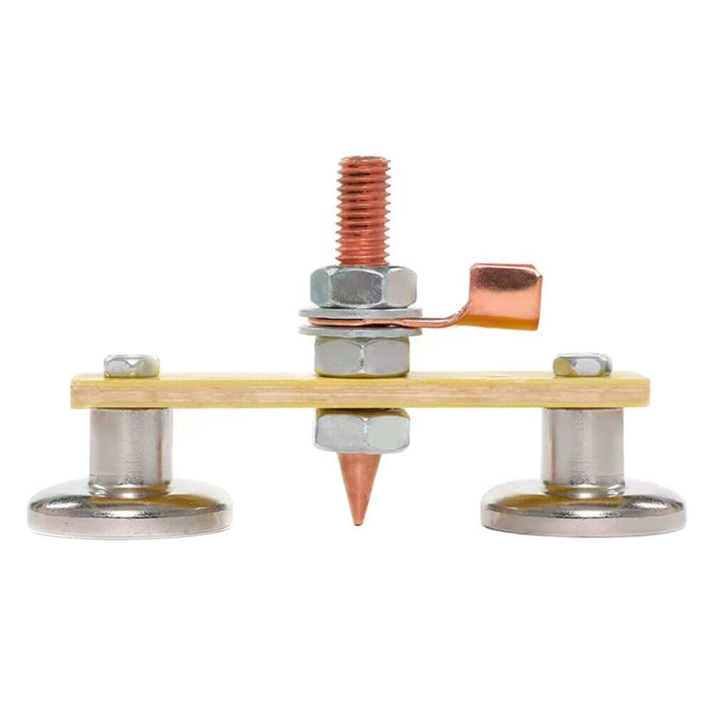US 1-2 Pc Magnetic Metal Welding Welder Magnet Head Welding Support Ground Clamp