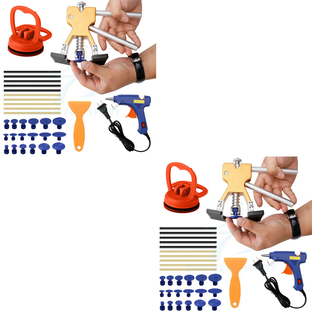 US 32Pc Set Car Paintless Dent Repair Puller Remover Lifter Kit Dint Hail Damage