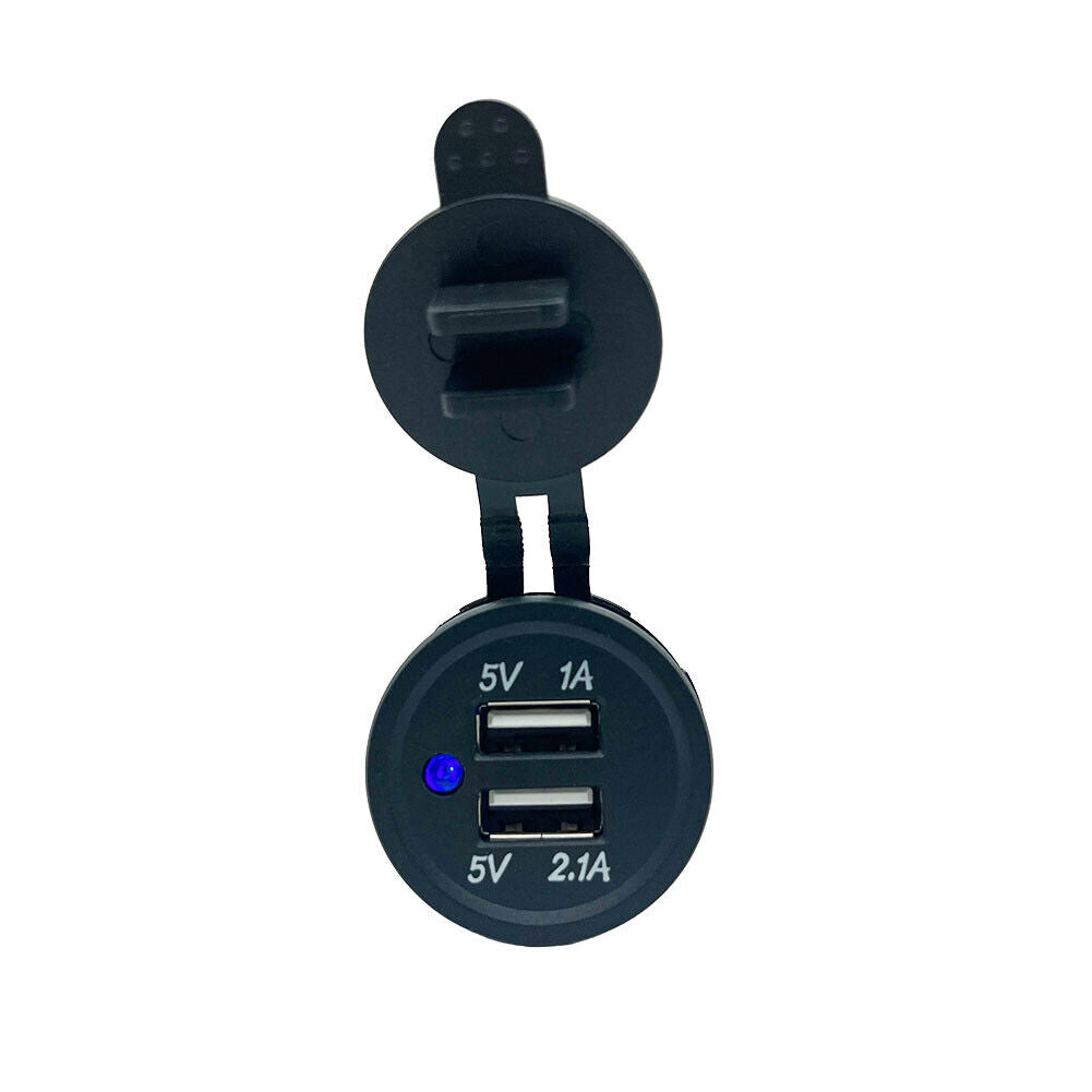 US 2-4 Pcs USB Dual Port Car Phone Quick Charger Socket Adapter Power Outlet 12V