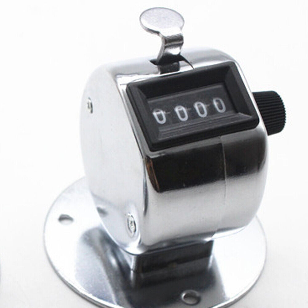 Us 1-2 Pcs 4 Digit Number Dual Clicker Golf Hand Tally Counter metal case base