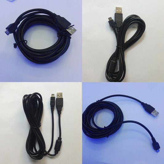 US 2-4Pc 10FT Wireless Controller USB Charging Cable for Sony PlayStation 3 PS3