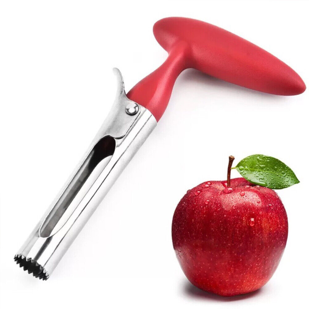 US 1-2 Pc Fruit Apple Corer Pear Tool Stainless Steel Kitchen Twist Core Remover