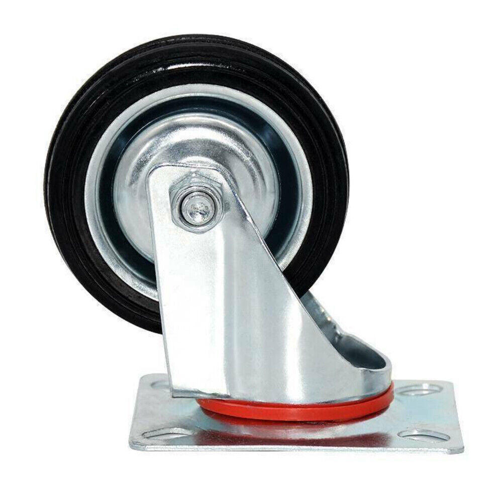 US 8 Pack 3" Swivel Caster Wheels Rubber Base Top Plate & Bearing Heavy Duty