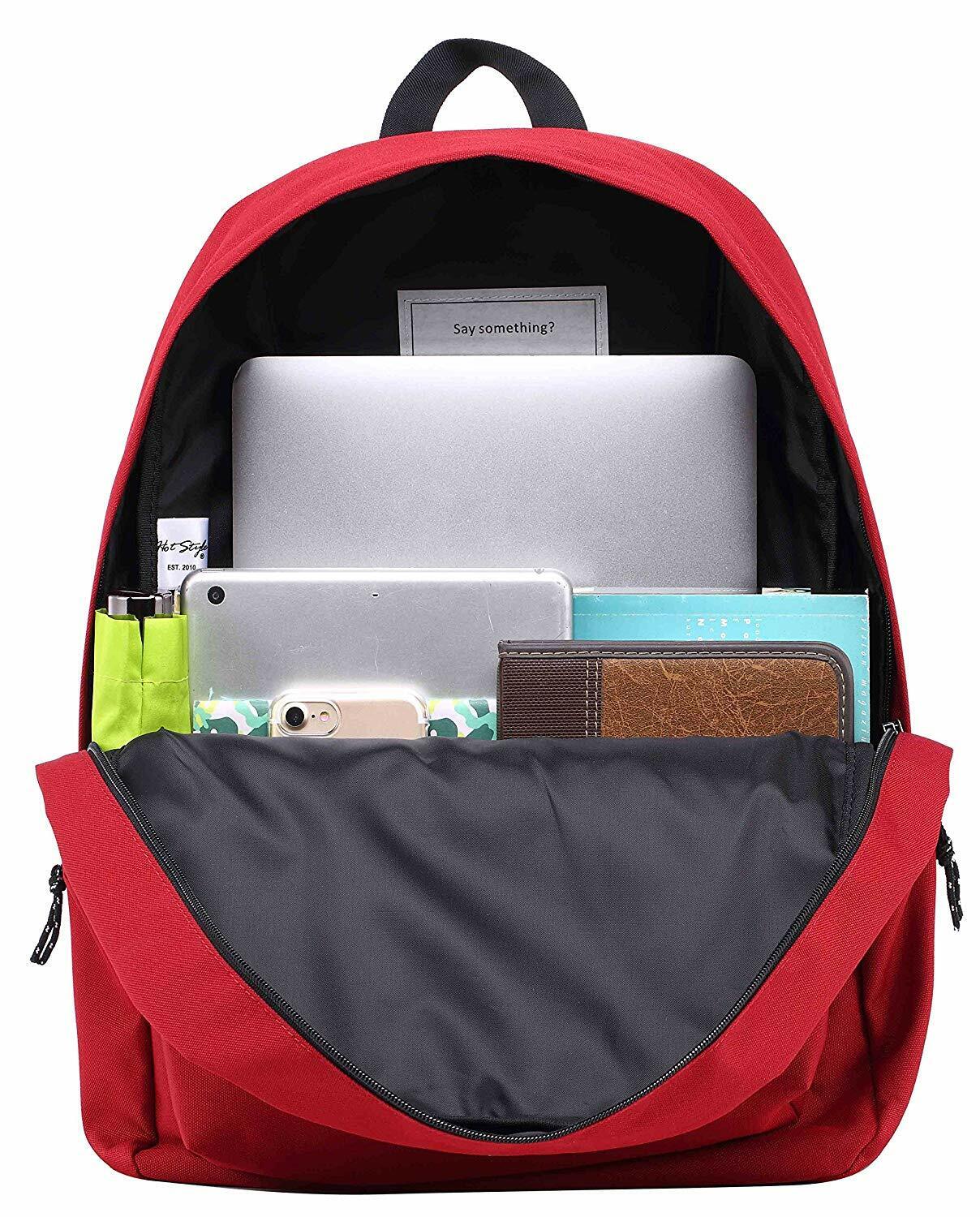 SIMPLAY Classic School Backpack Bookbag, 17"x12.5"x5",Assorted Colors and Prints
