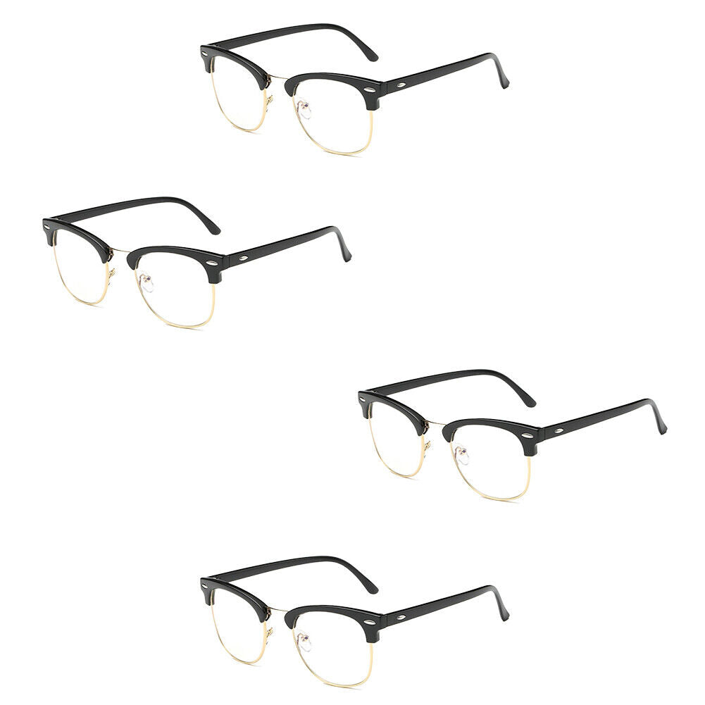 US 2-4 Pairs Blue Light Blocking Glasses Vintage Computer Gamer Gaming Men Women