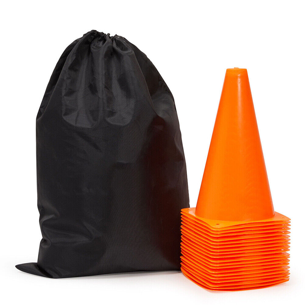 US 20-40 Pcs 9" Inch Orange Cones Sports Soccer Agility Training Equipment