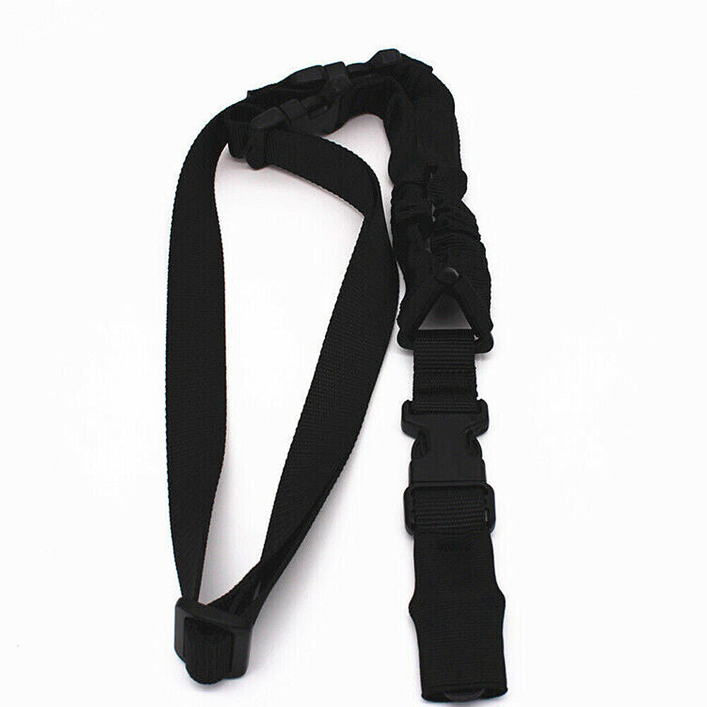 US 1~2 Pack Tactical Single Point Rifle Gun Sling Bungee Strap Adjustable Buckle