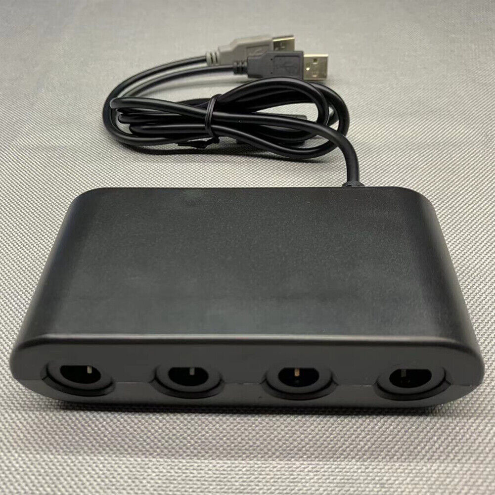 US GameCube Controller Adapter 4 Port For Nintendo Switch Wii U PC USB NEW TURBO
