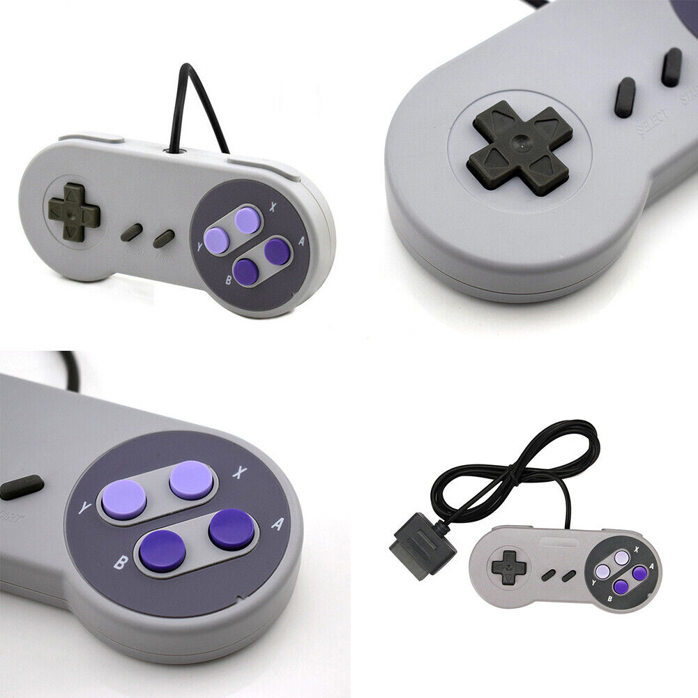 US 2-4 Pack Replacement Controller for  SNS-005 Super Nintendo SNES System 6FT