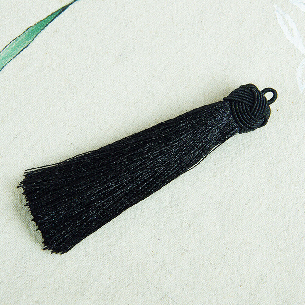 US 4-8Pc Silk Tassels | 4 inch Knot Capped Tassel Mala Bohemian Festival Tassel