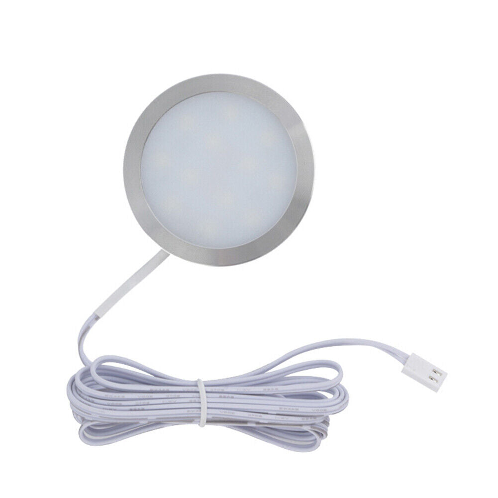 US LED Kitchen Counter Closet Shelf Puck Light Plug in Under Cabinet LightingKit