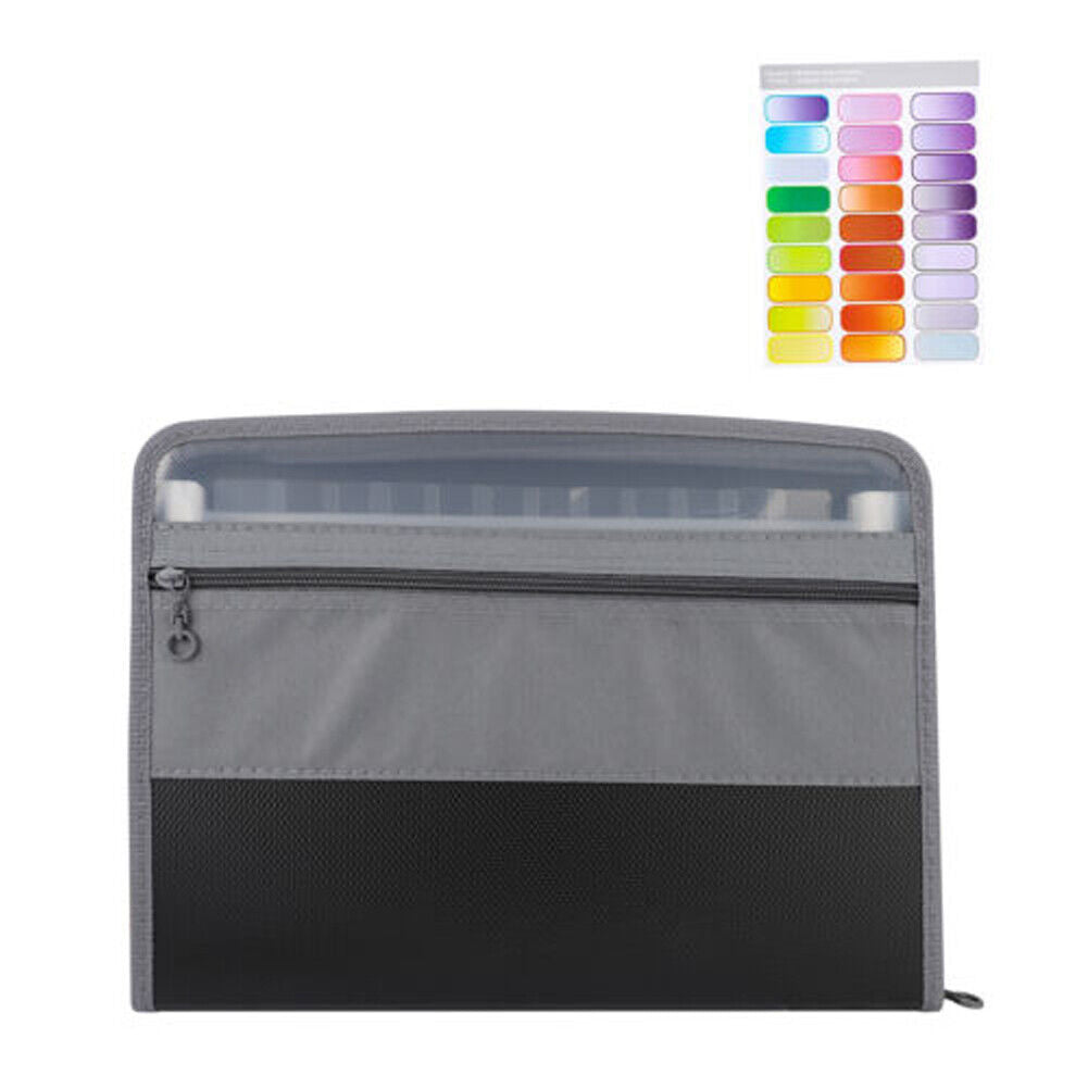 US 1-2 13-Pocket Accordion Document Organizer Expanding File Folder Sticky Label