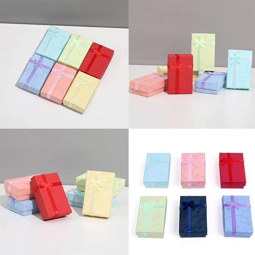 US 24-48Pack Jewelry Boxes Necklace Earrings Ring Gift Cardboard Bulk, 6 Colors