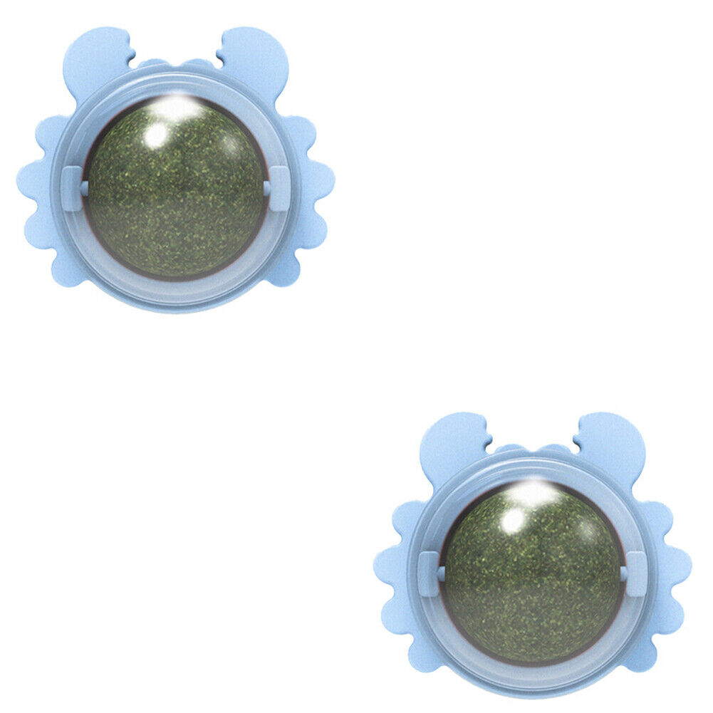 US 1-2 Pack Edible Cat Nip Ball Products Kitty Chew Rotatable Interactive Kitten