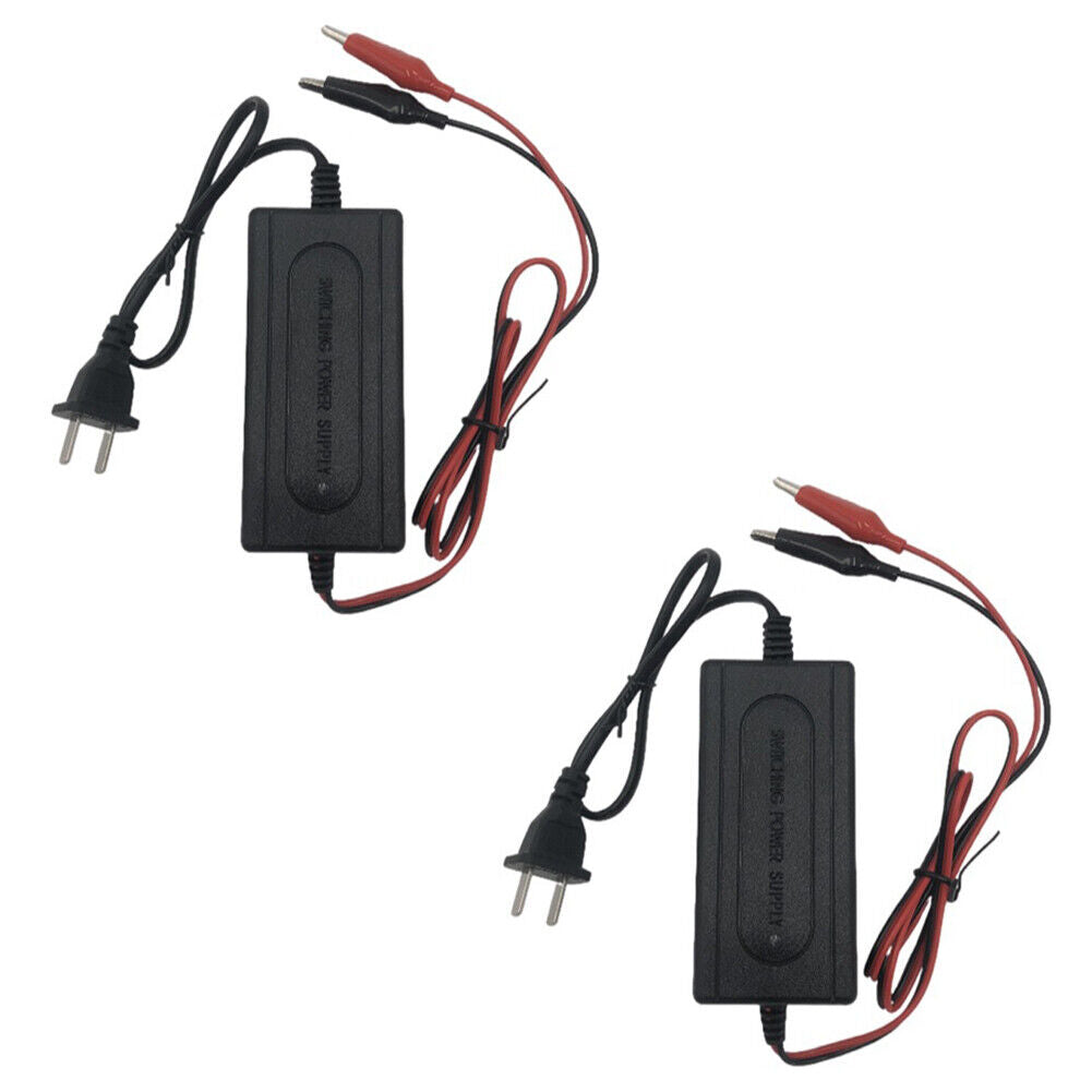 US 2 Pc Portable 12V Auto Car Battery Charger Truck Maintainer Boat Motorcycle