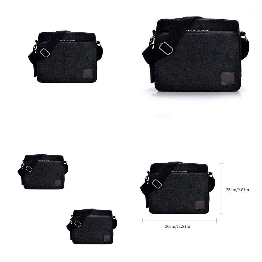 US 2 Pack Men Vintage Military Canvas Crossbody Bag School Satchel Messenger