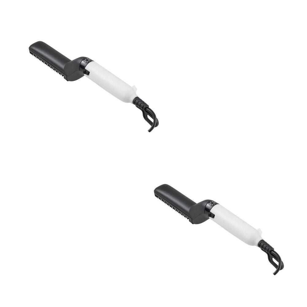US 1-2 Pack Hair Beard Straightener Men Comb Electric Hot Multifunctional Brush