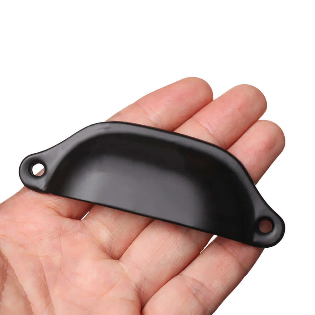 US 20 Pack Cabinet Hardware Antique Iron Shell-shaped Drawer Pulls Cup Handle