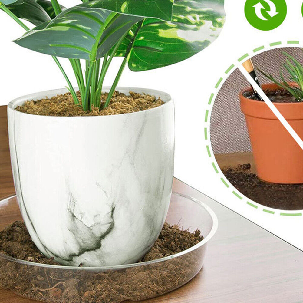 US 20-40 Pack 12"Plant Pot Plant Saucer Clear Plastic Drip Trays Plate Dish Bulk