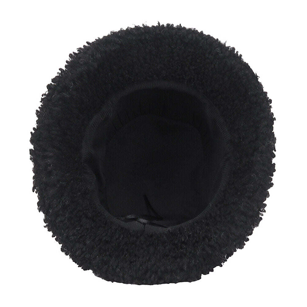 US Women Fashion Winter Bucket Hat Vintage Cloche Hats Wool Warmer Fisherman Cap