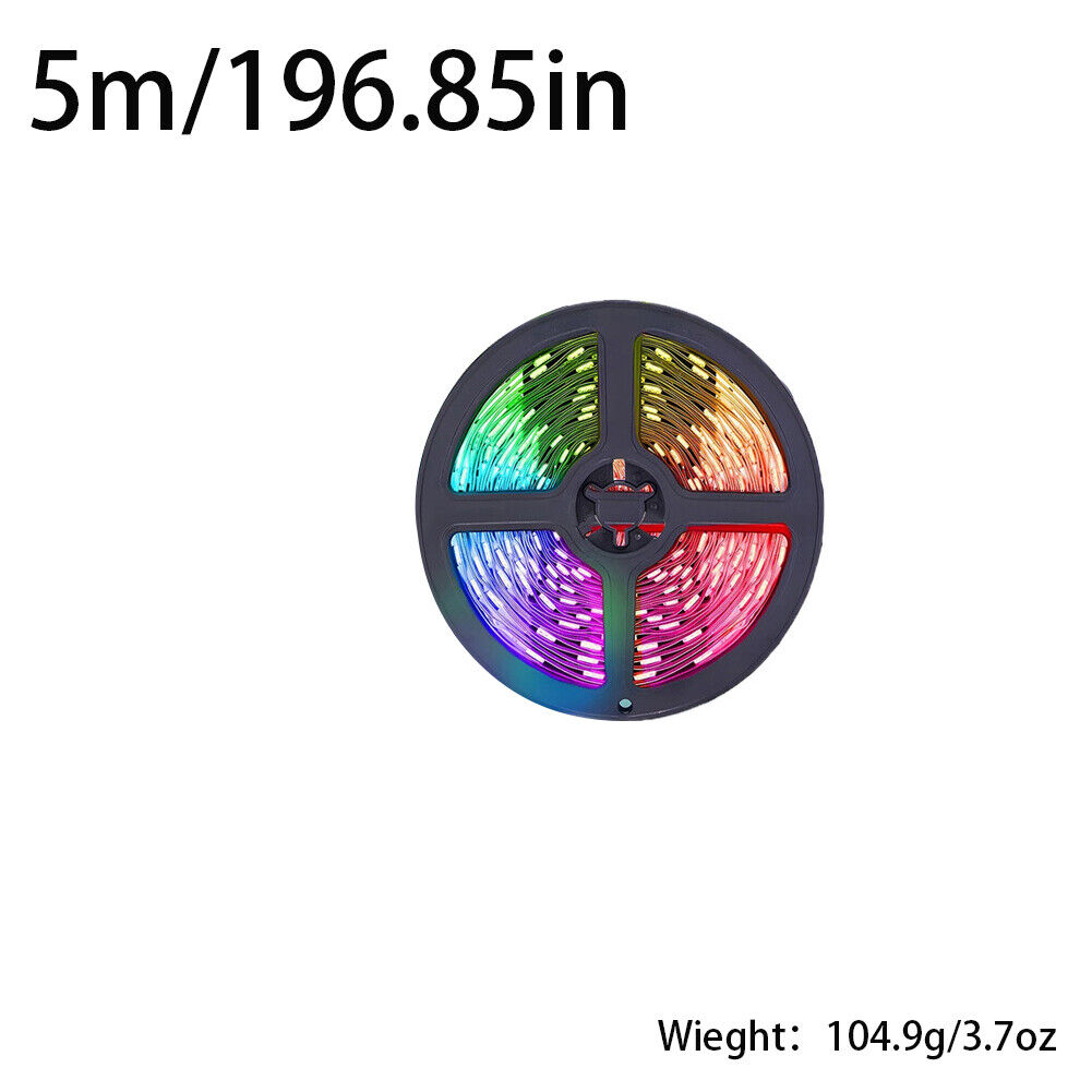 US 10-36 ft LED Strip Lights 5050 RGB Music Sync Bluetooth Room Light