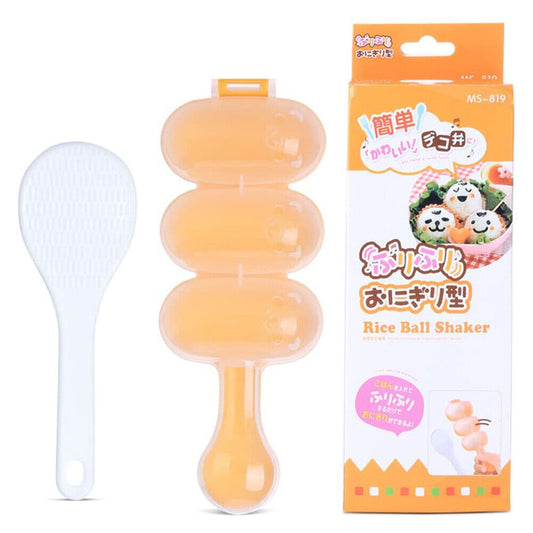 US 2-4 Pack DIY Rice Ball Mould with a Mini Paddle Rice Ball Lunch Maker Mold