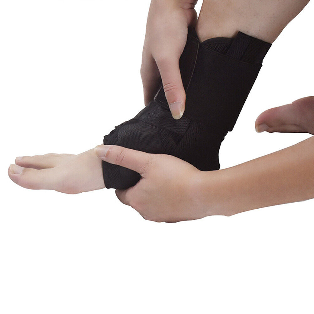 US 2 Pc Ankle Brace Running Basketball Injury Recovery Sprain Pain Relief Unisex