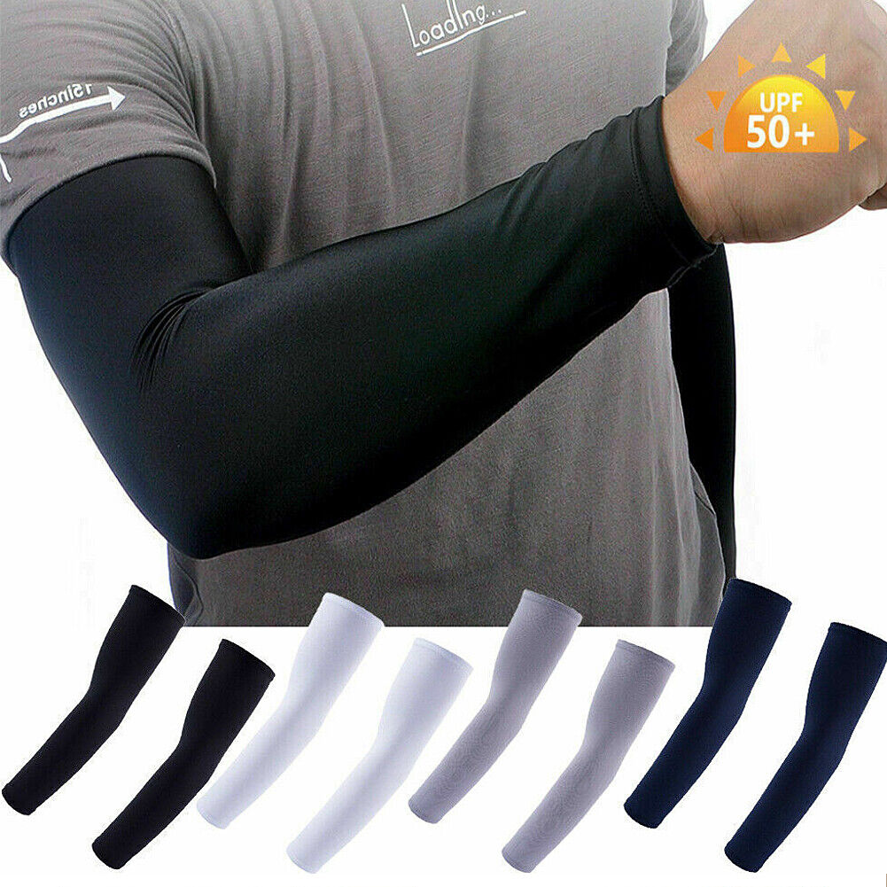 US 5~10Pairs Compression Cooling UV Protection Sun Sleeves Long Arm Cover Warmer