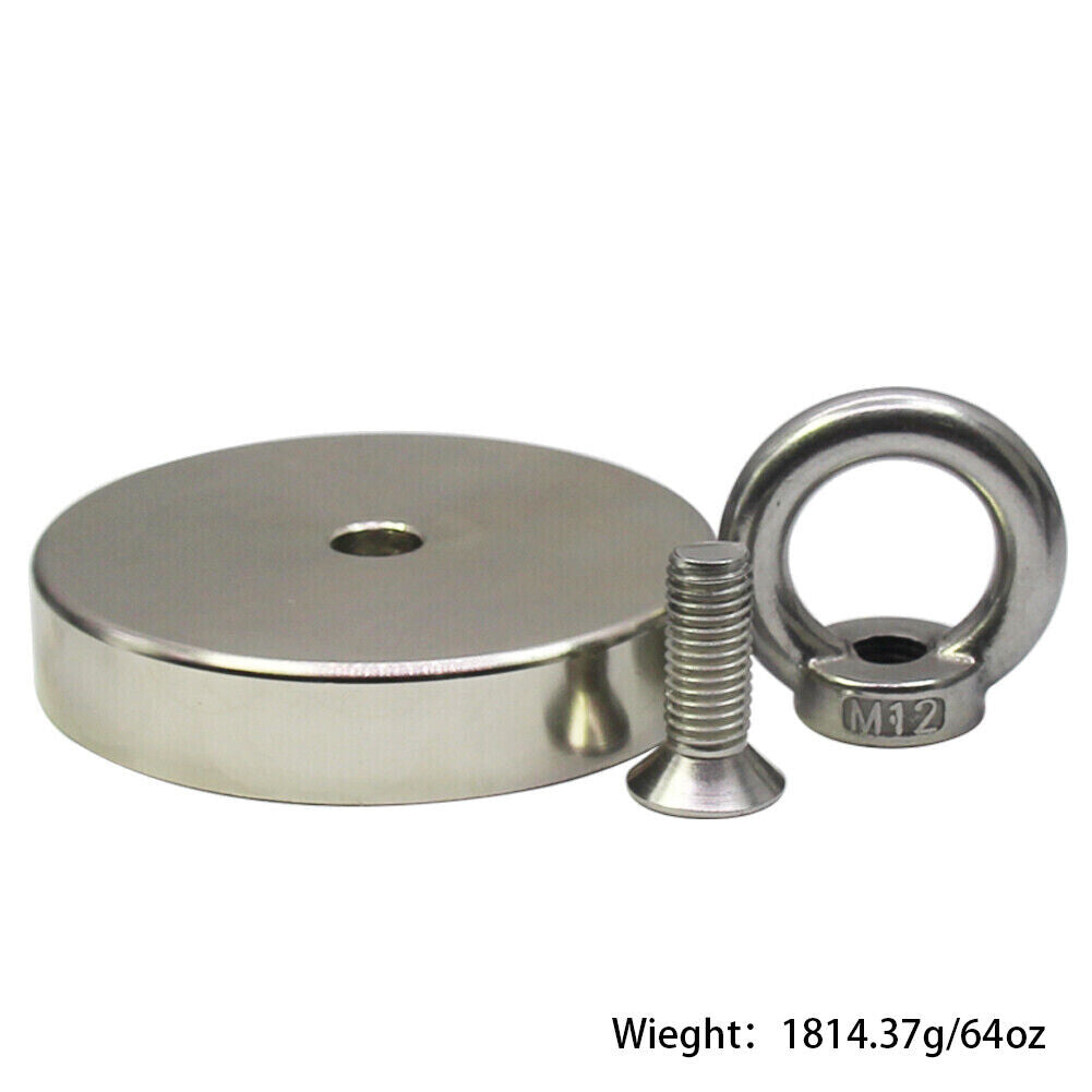 US FISHING MAGNET UPTO 2400 LBS PULL FORCE HEAVY DUTY STRONG NEODYMIUM MAGNET
