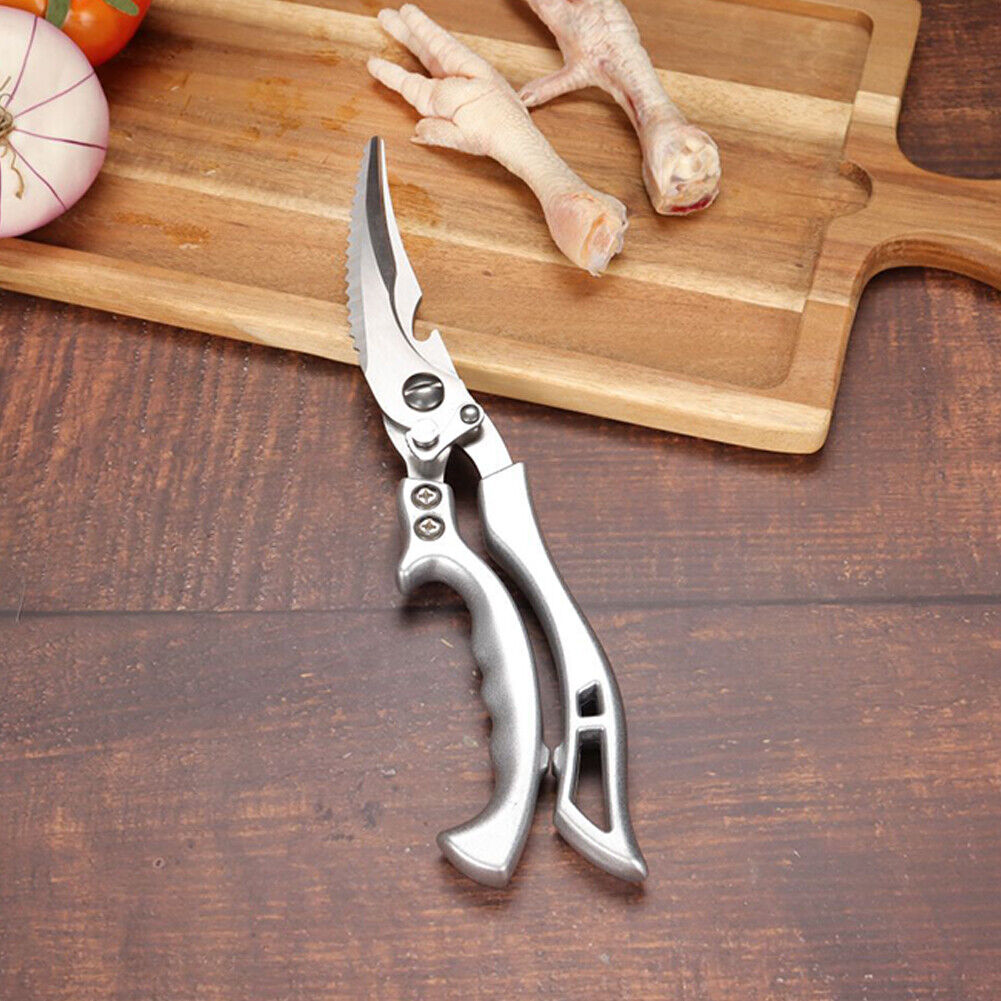 US 1-2 Pack Stainless Steel Kitchen Shears Heavy Duty Scissors Fish Chicken Bone