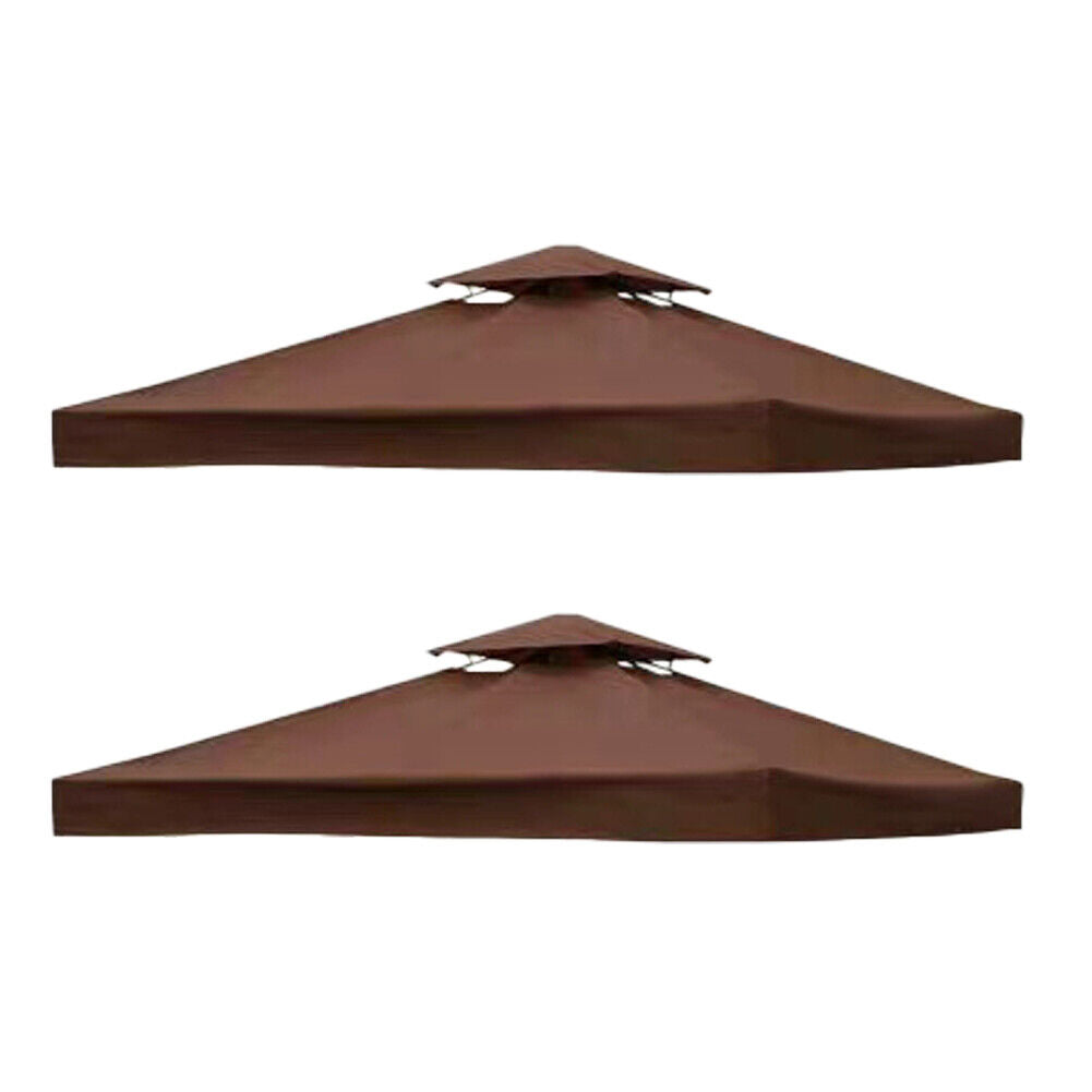 US 10'x10' Waterproof Gazebo 1 2Tier Top Replacement Canopy UV Sunshade Cover