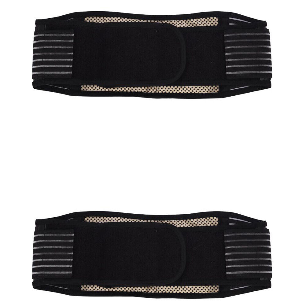 US 1-2 Pack Back Brace Support Tourmaline Self-Heating Lumbar Therapy Waist Belt