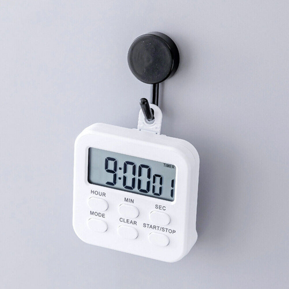 US 2-4 Pcs Magnetic Digital Kitchen Folding Timer Loud Alarm Count Up Down Clock