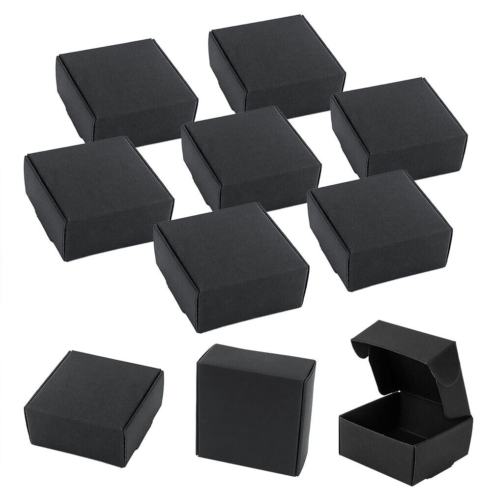 US 50-100 Pack Mini Kraft Jewelry Gift Packing Coin Candy Ornaments Favor Boxes