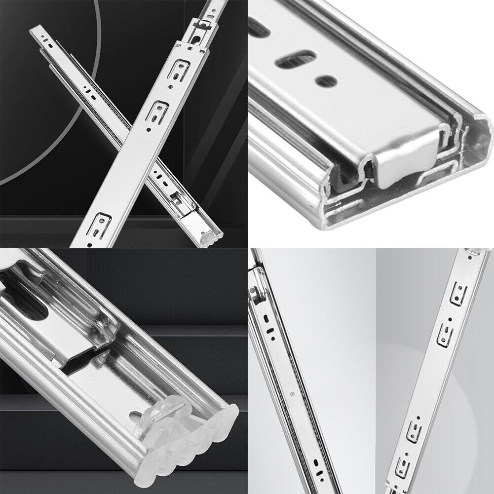 US 10 Pairs 10"-24" Heavy Duty Full Extension 100-lb Ball Bearing Drawer Slides