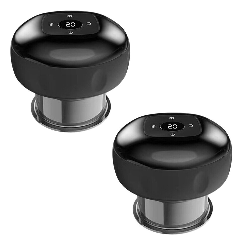 US 1-2 Pc Smart Electric Cupping Massage Suction Vacuum Scraping Therapy Machine