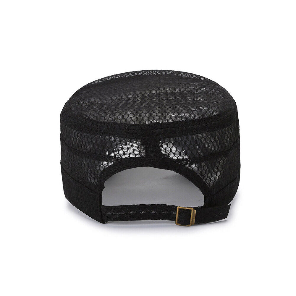 US 3-6 Pack Summer Men's Mesh Flat Cap Army Hat Cadet Castro Military Patrol Bas