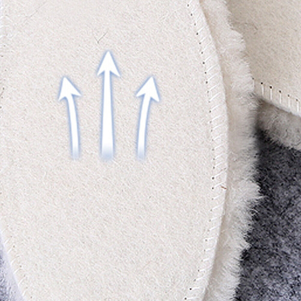US 1-2 Pairs Thick Sheepskin Fleece Cozy Insoles Insert Slipper Boot Reline Pads