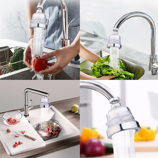 US 1-2 Pcs Shower Head Softener Filter Spray High Pressure Adjustable Showerhead