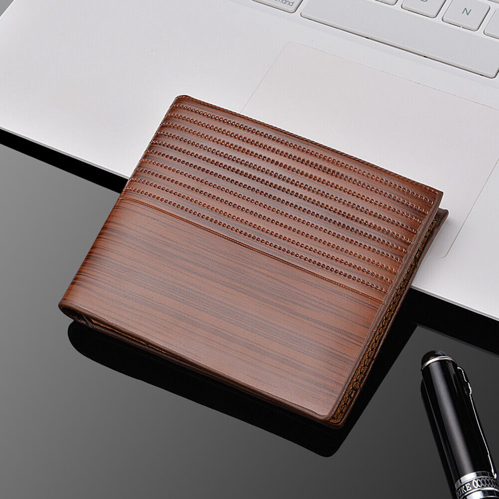 US 1-2 Pcs Men Bifold Leather Credit ID Card Holder Wallet Billfold Purse Clutch
