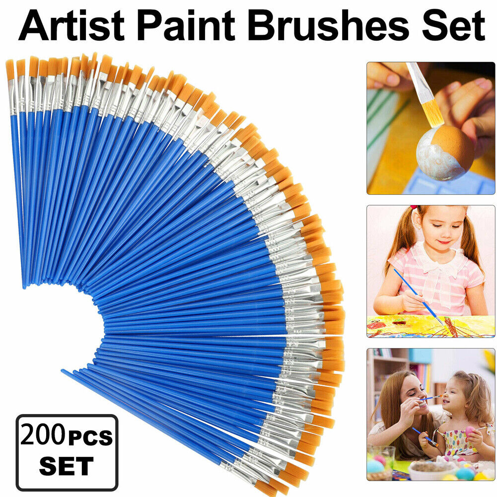 US 200~400 Pcs Artist Acrylic Paint Brushes Watercolour Painting Craft Art Model